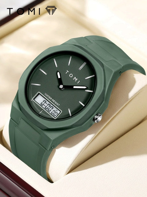 TOMI T-238 Dual Time Sports Watch