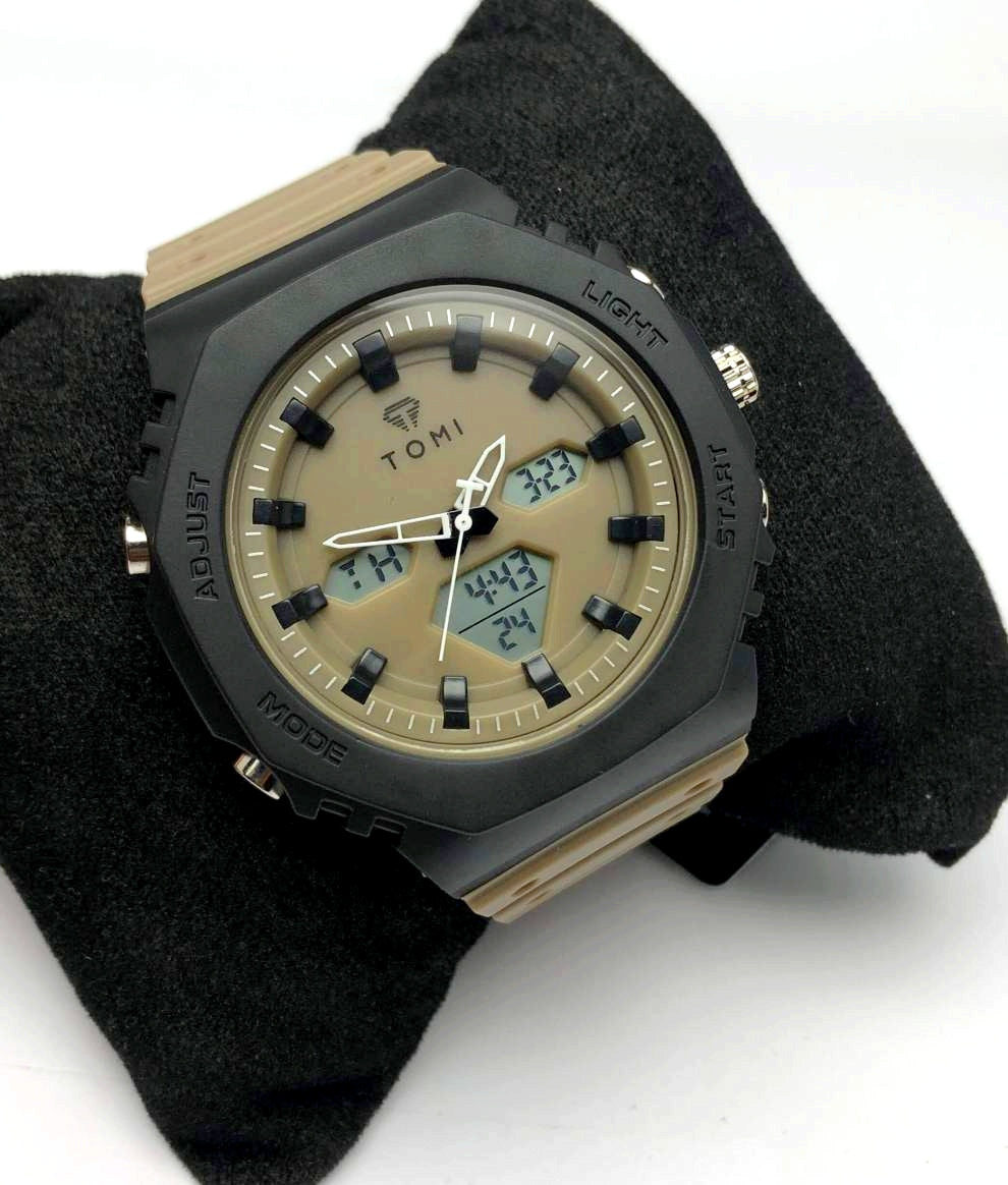TOMI T-217 Dual Time Sports Watch