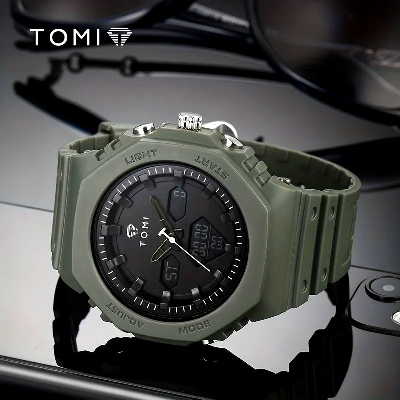 TOMI T-217 Dual Time Sports Watch