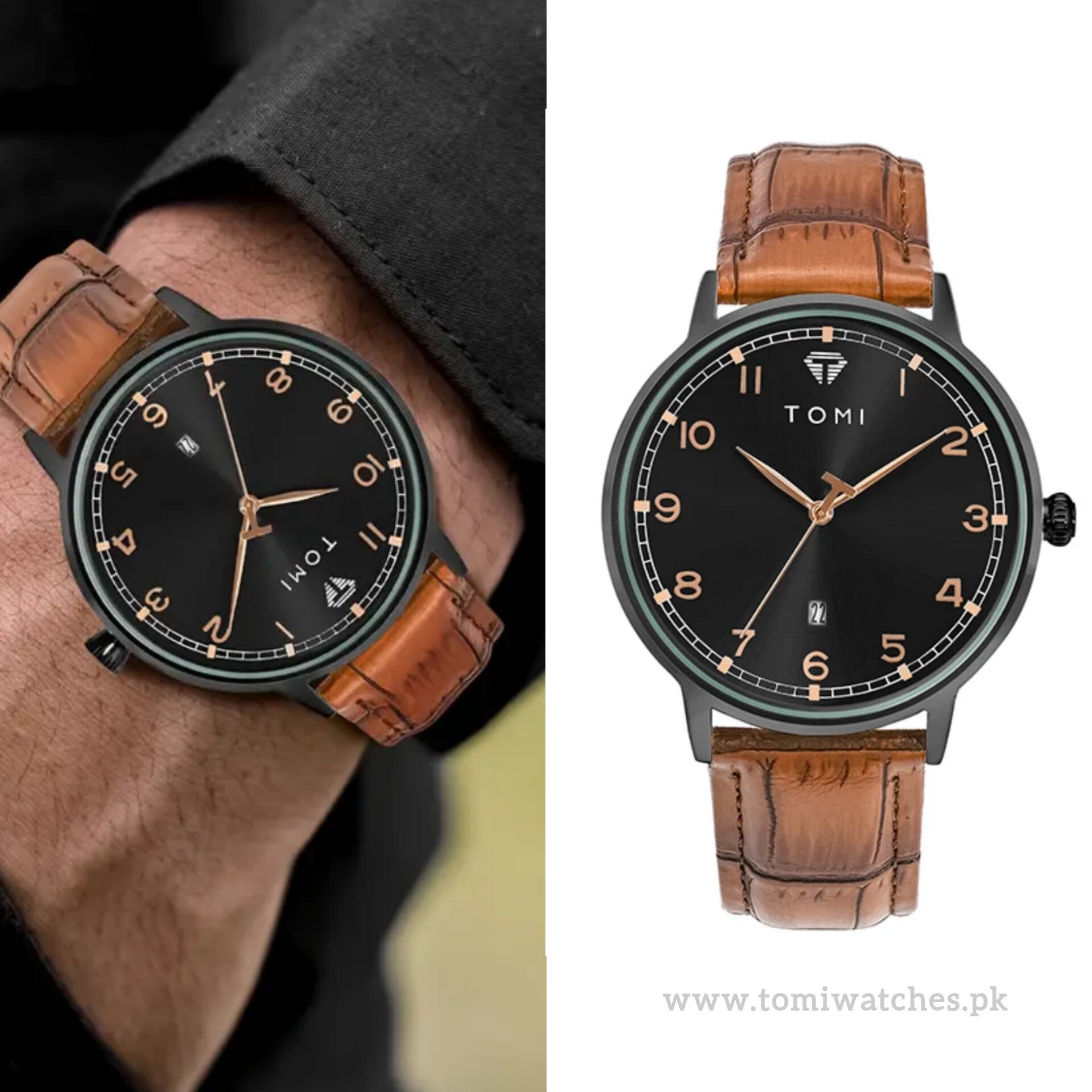 TOMI T-108 Calendar Dial Unisex Watch Quartz Date