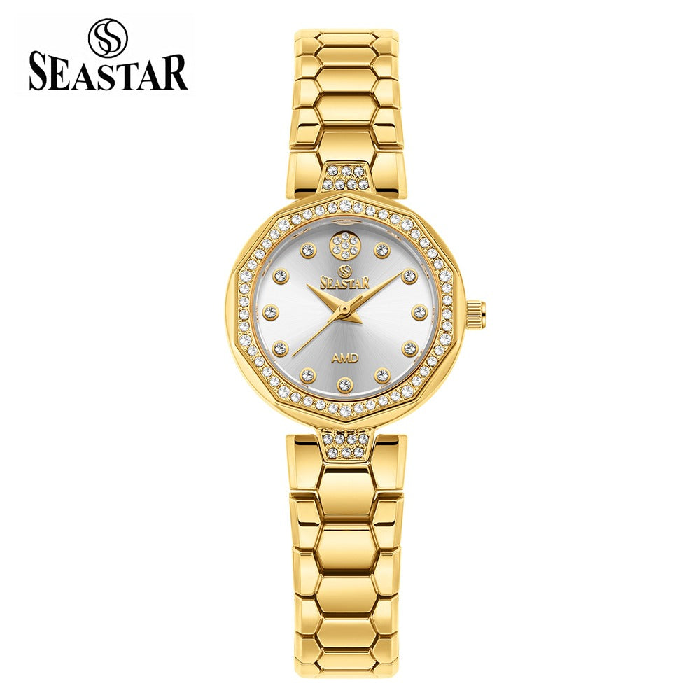 Seastar SS-2427L – Elegant Women's Bracelet Watch with Crystal Accents