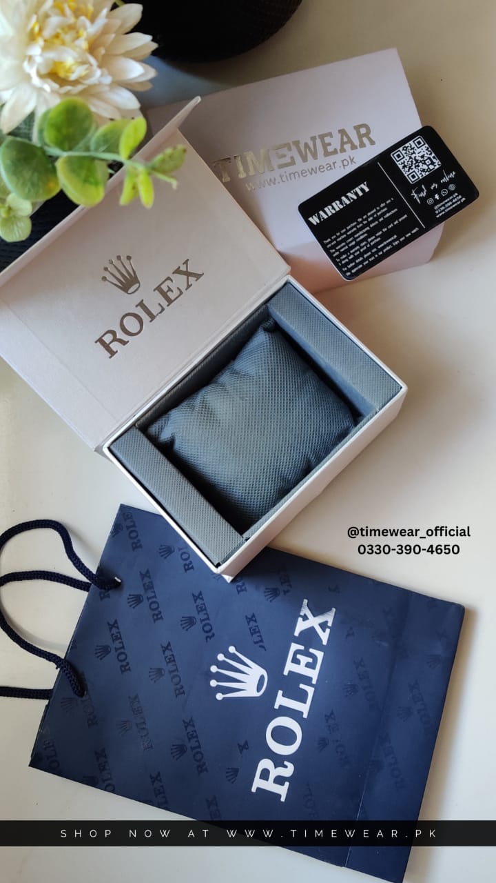 Rolex Gents Crown Lock (KAN-TTBL) Premium Rolex Box, Bag & Warranty Card