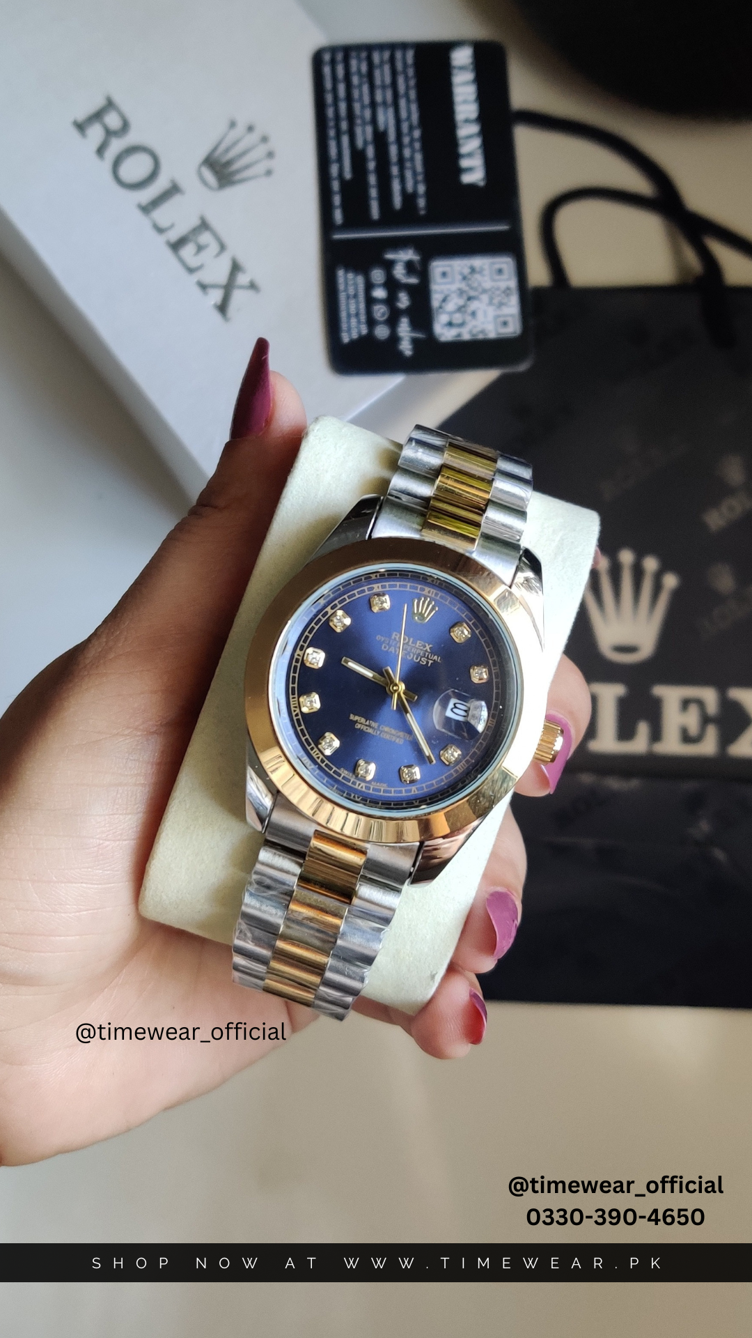 Rolex Gents Crown Lock (TTBL) Premium Rolex Box, Bag & Warranty Card