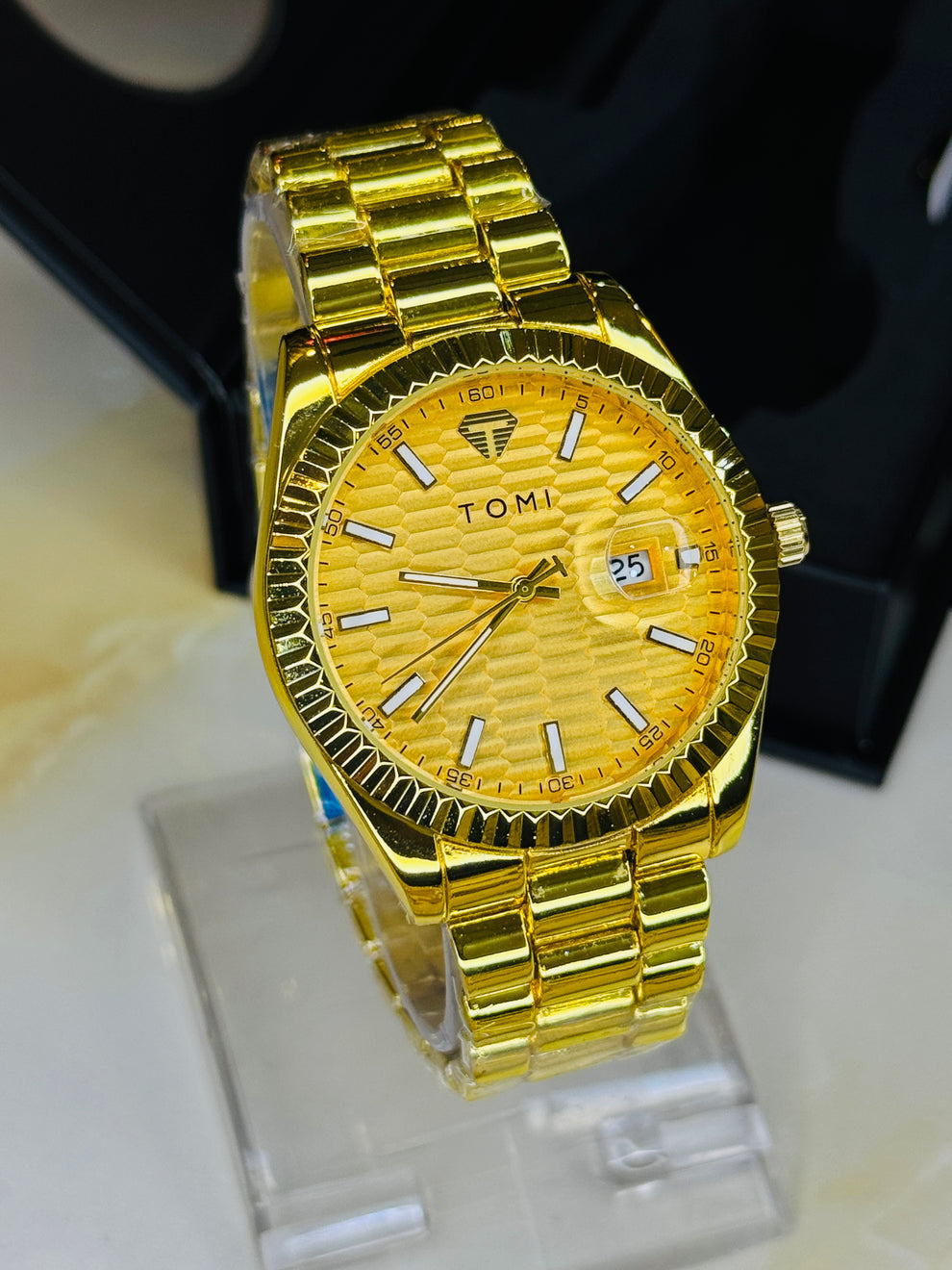 TOMI T-304 New Men's Luxury Business Stainless Steel Watch Gift Box Set