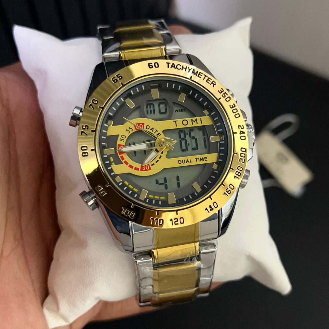 TOMI T-2106 High Quality Chain Watch Sport Edition Dual Time