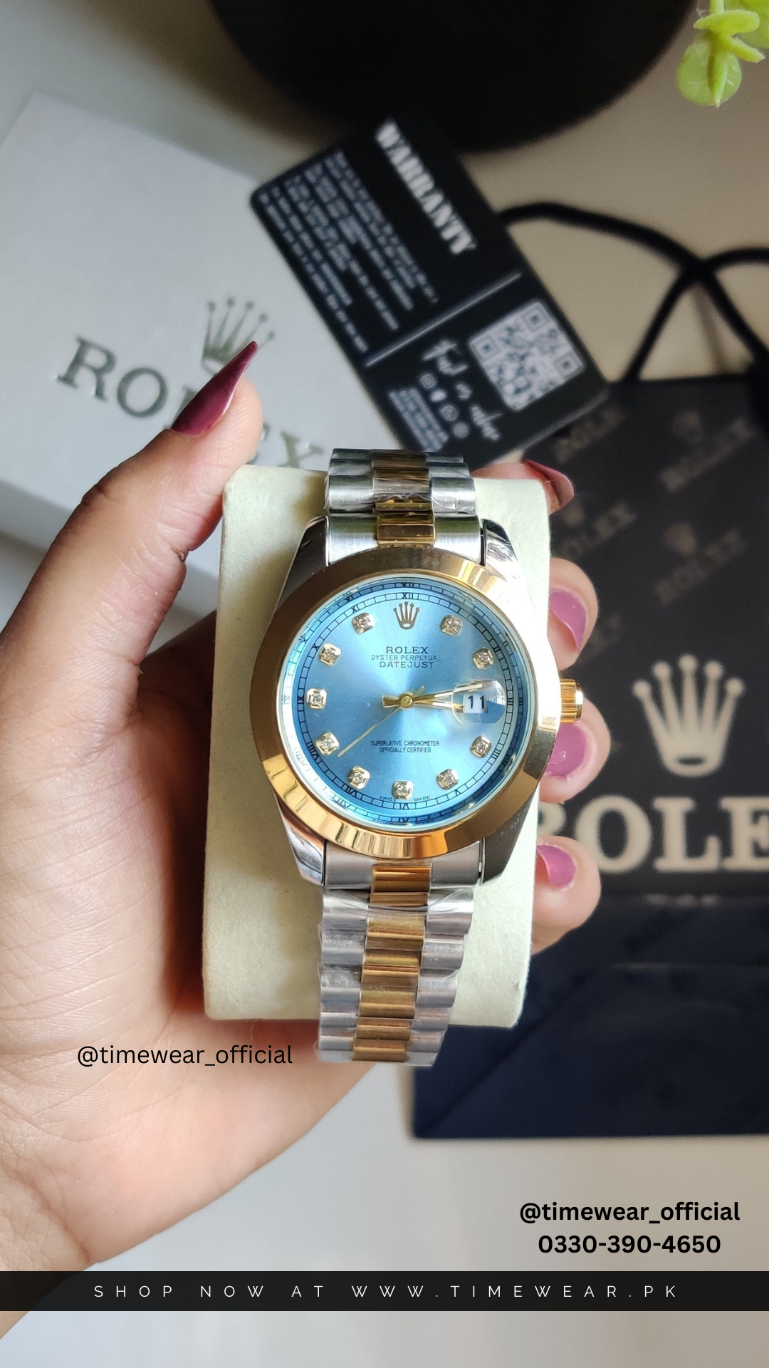 Rolex Gents Crown Lock (TTTF) Premium Rolex Box, Bag & Warranty Card