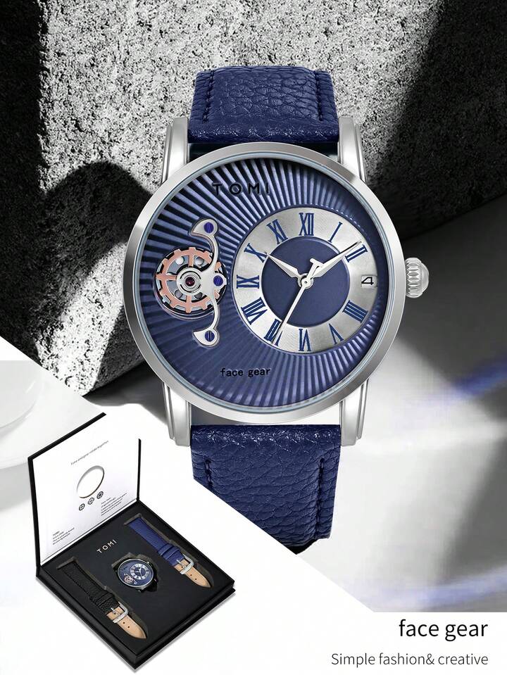TOMI T-104 Face Gear Dual Strap Watch