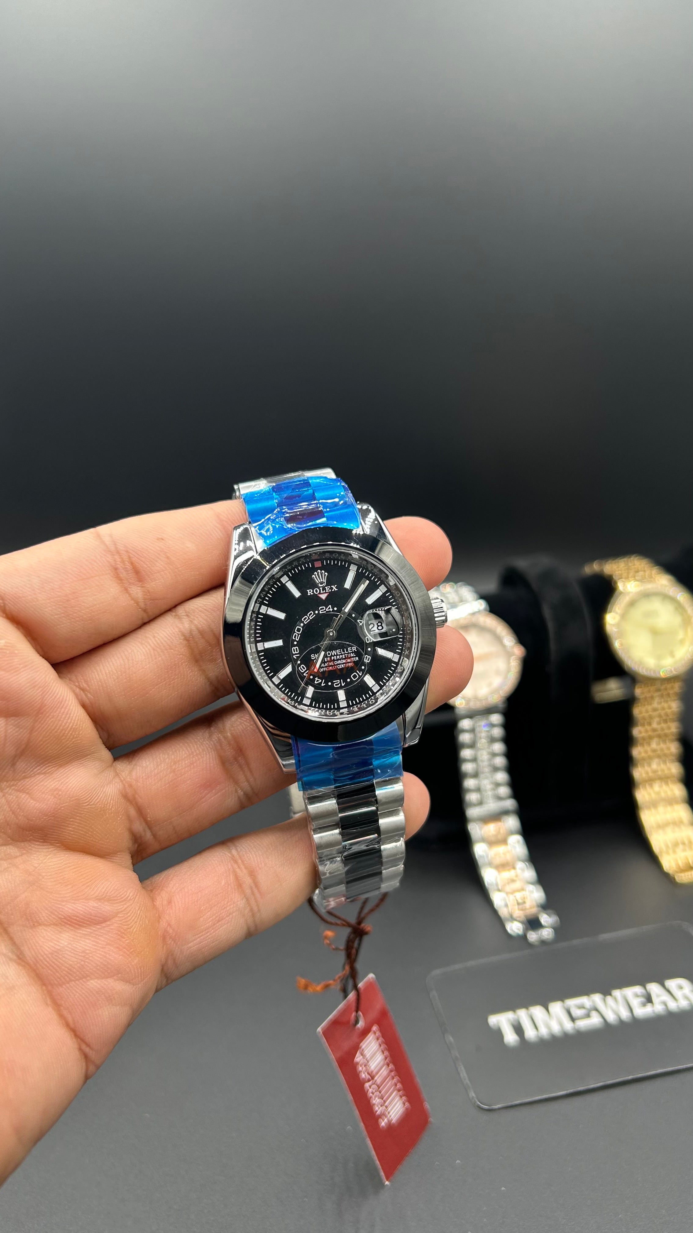 Rolex Gents Crown Lock (Black) Premium Rolex Box, Bag & Warranty Card