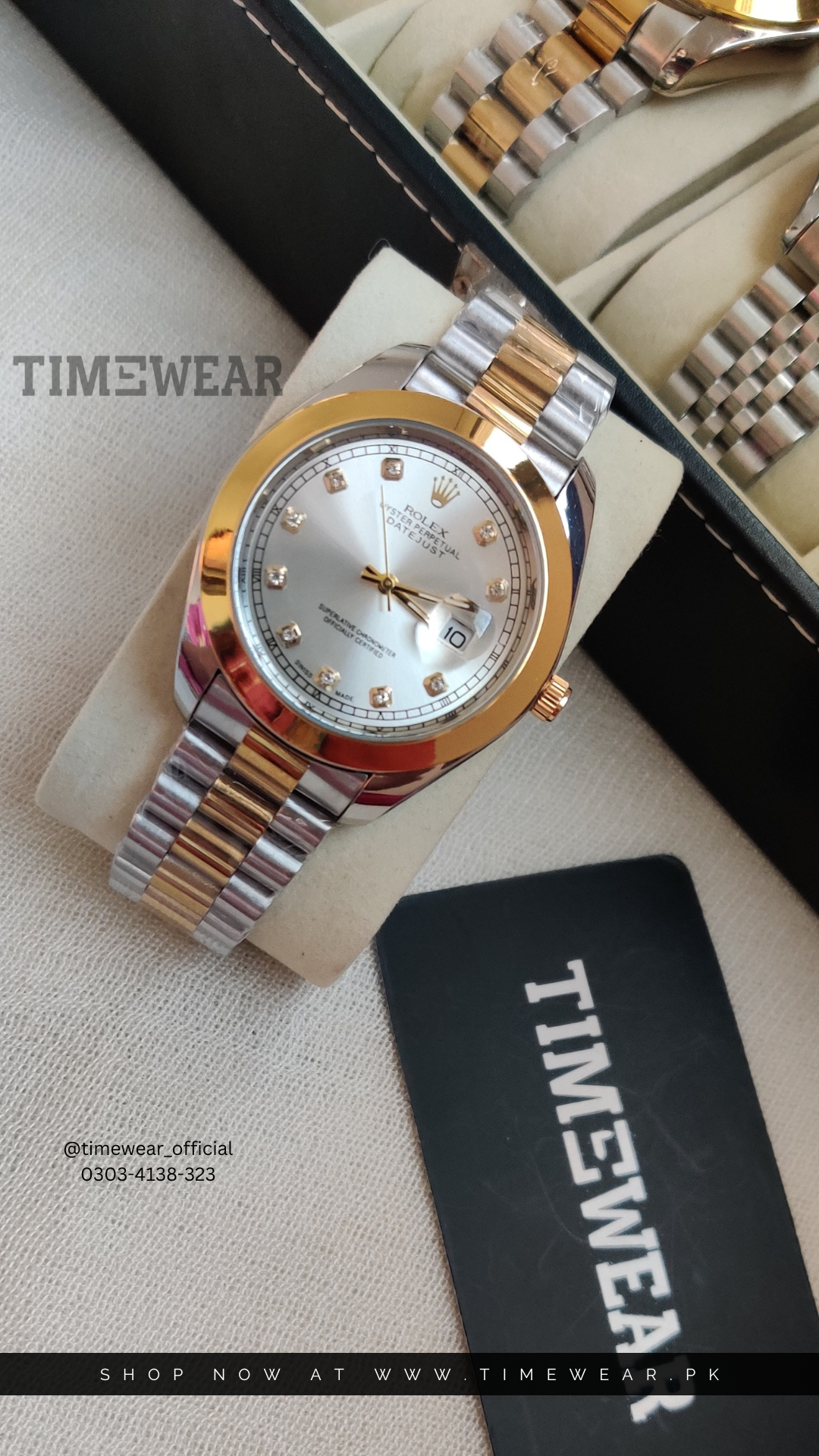 Rolex Gents Crown Lock (CR-GODLEN-WH)