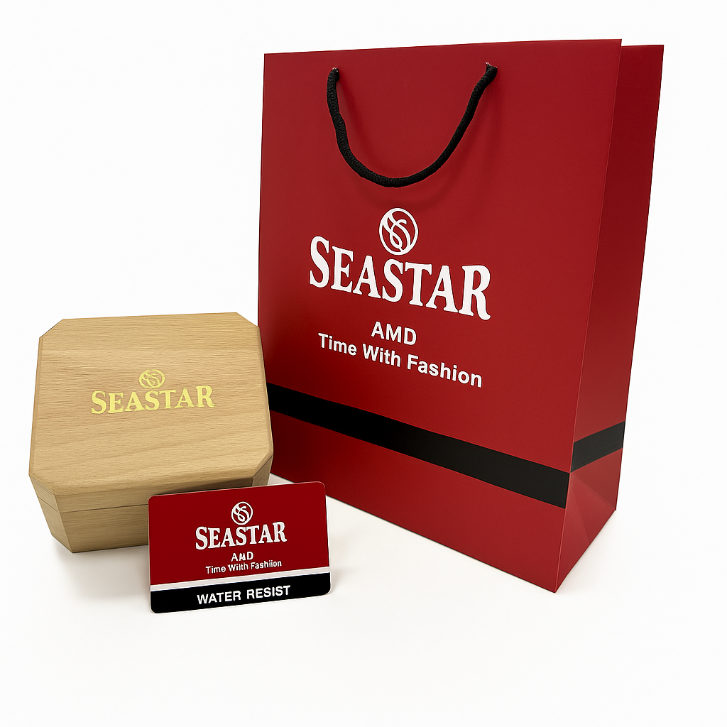 Seastar Premium Branded Packaging – Watch Box, Gift Bag & Warranty Card