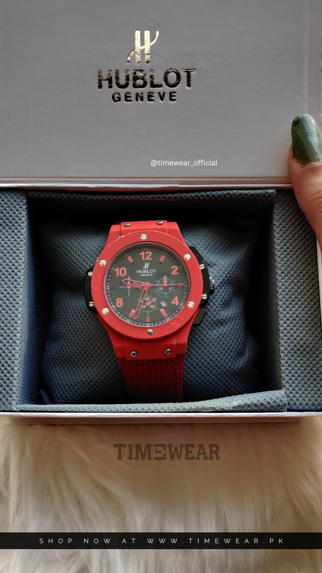 Hublot-Big-Bang-Red-Strap-Master Lock Watch For Men