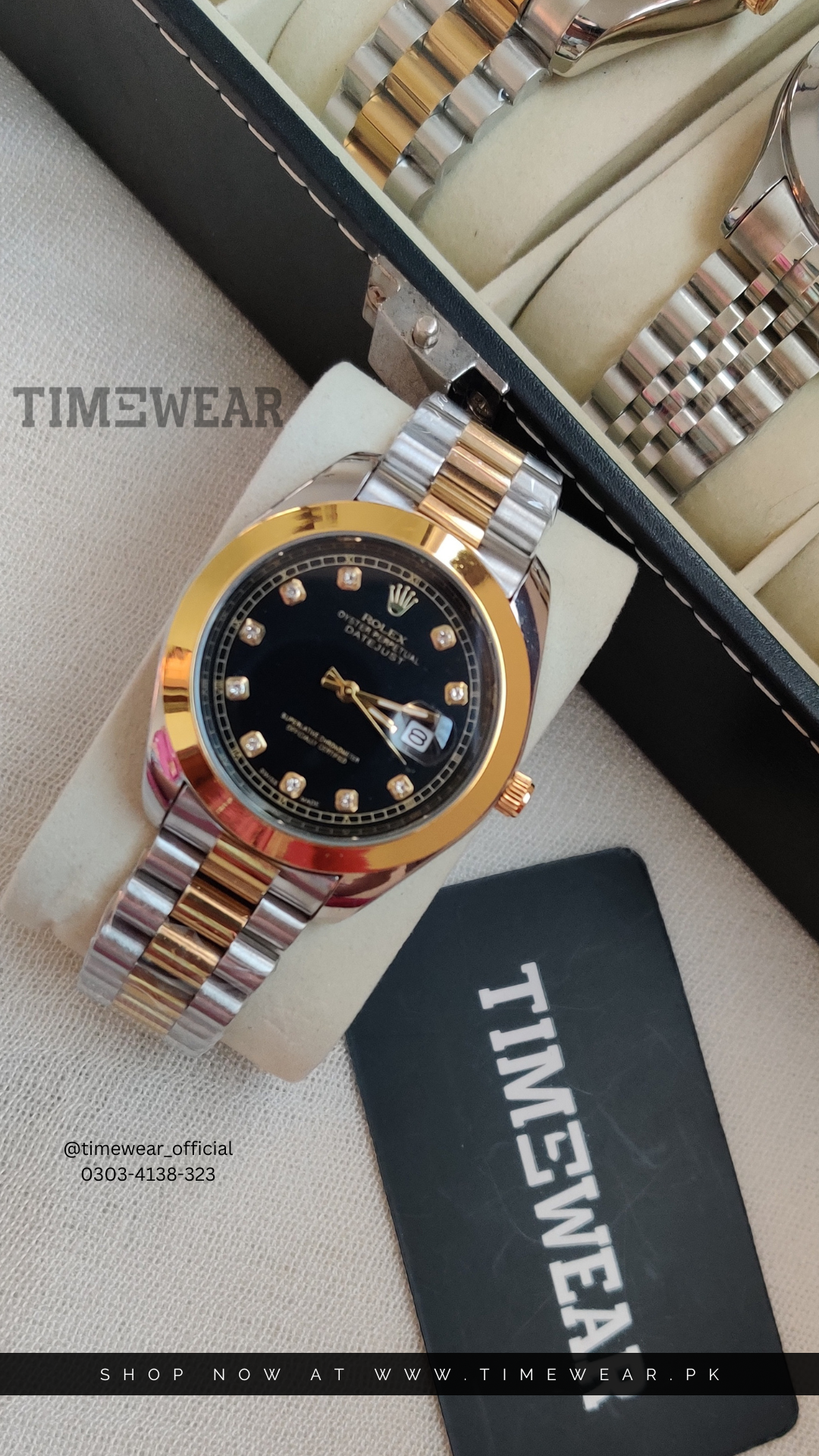 Rolex Gents Crown Lock (CR-GOLDEN-BK)