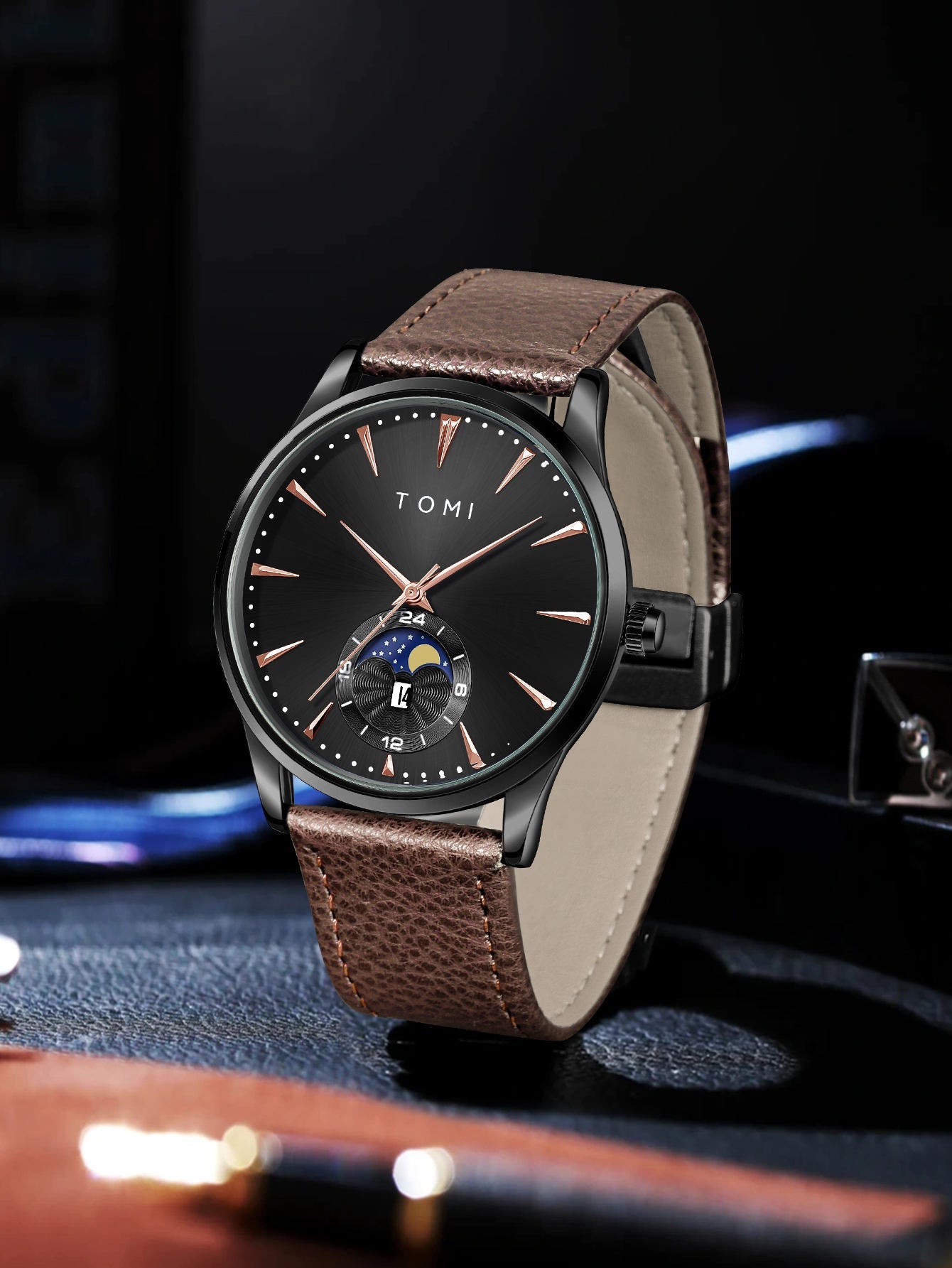 TOMI T-024 Magnet Lock Business Luxury Watch