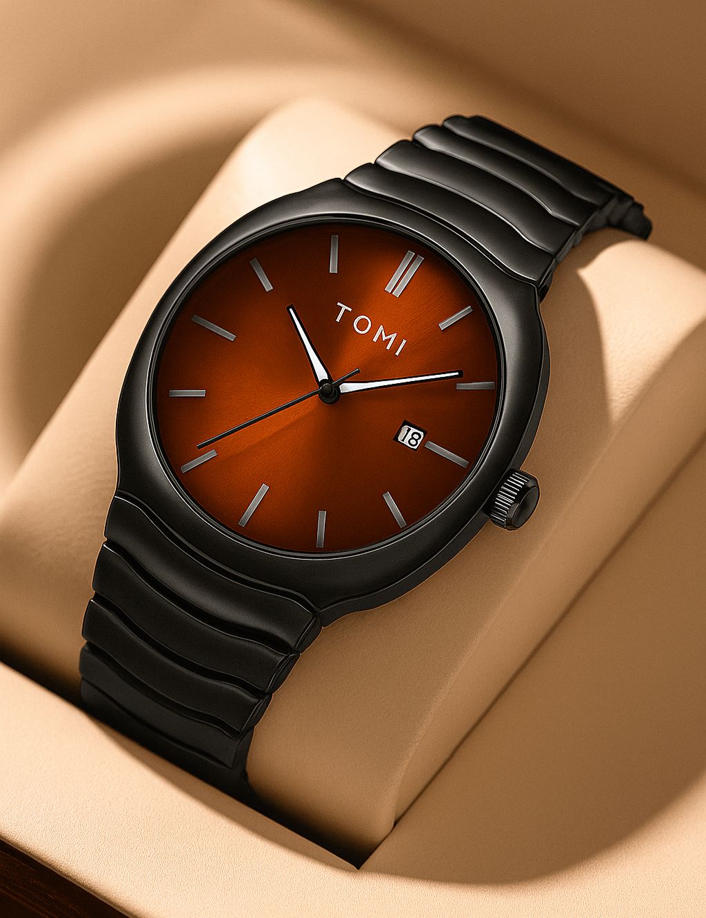 TOMI T-307 New Men's Luxury Business Watch Gift Box Set