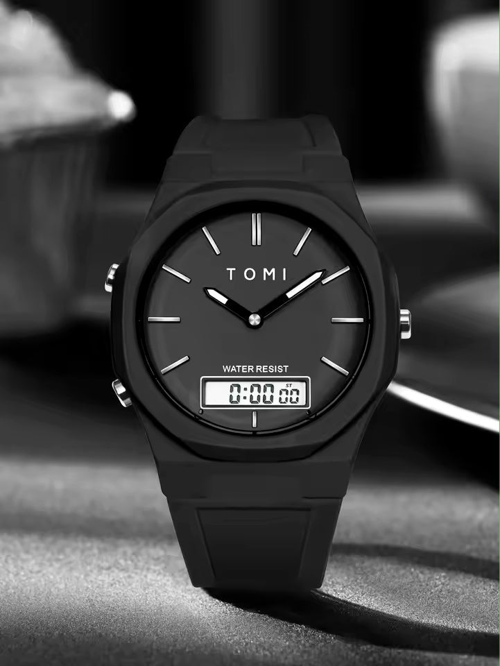 TOMI T-238 Dual Time Sports Watch