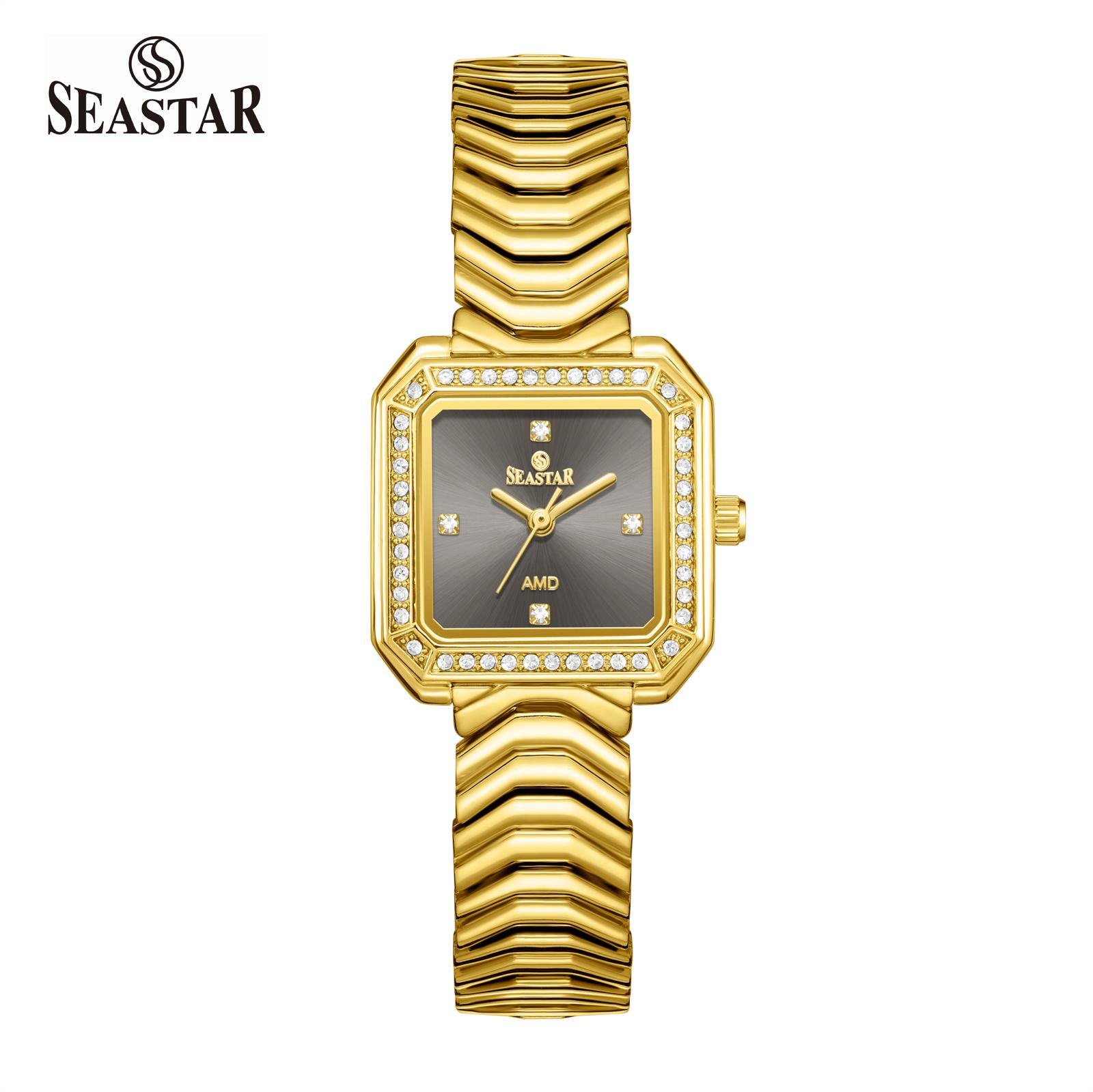 SEASTAR SS-2432L Women’s Luxury Crystal Bezel Watch