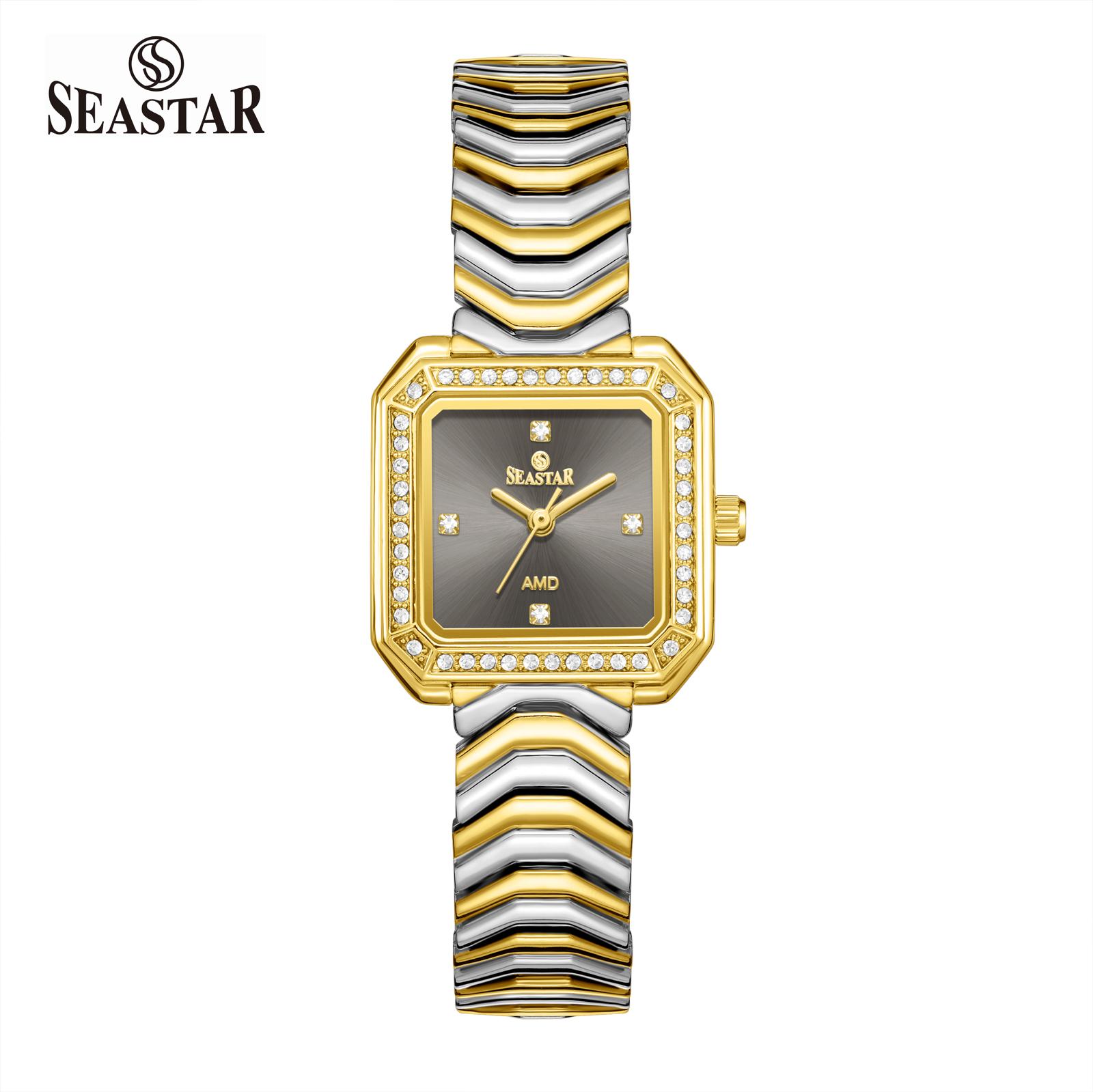 SEASTAR SS-2432L Women’s Luxury Crystal Bezel Watch