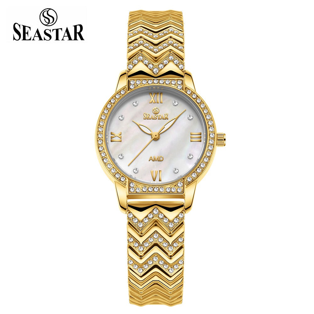 Seastar SS-2428L  Zigzag Crystal Women’s Fancy Watch