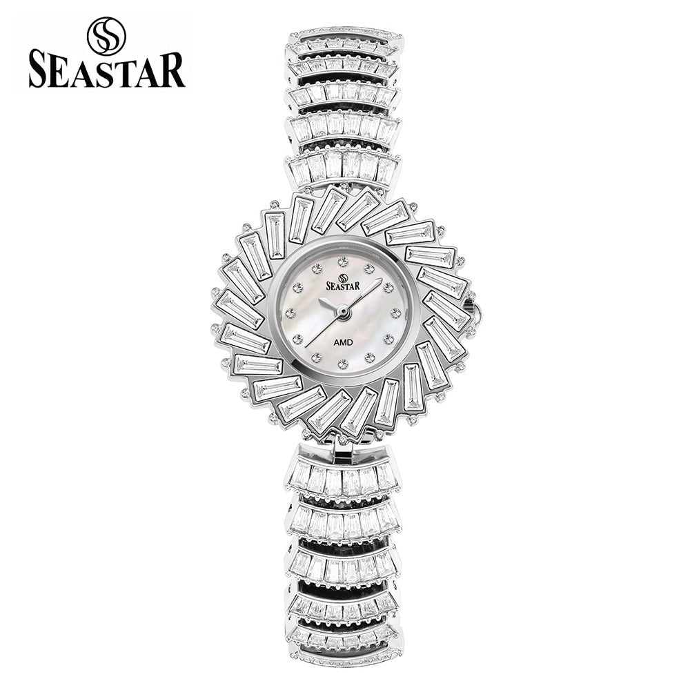 Seastar SS-2440L Women’s Luxury Crystal Flower Dial Watch