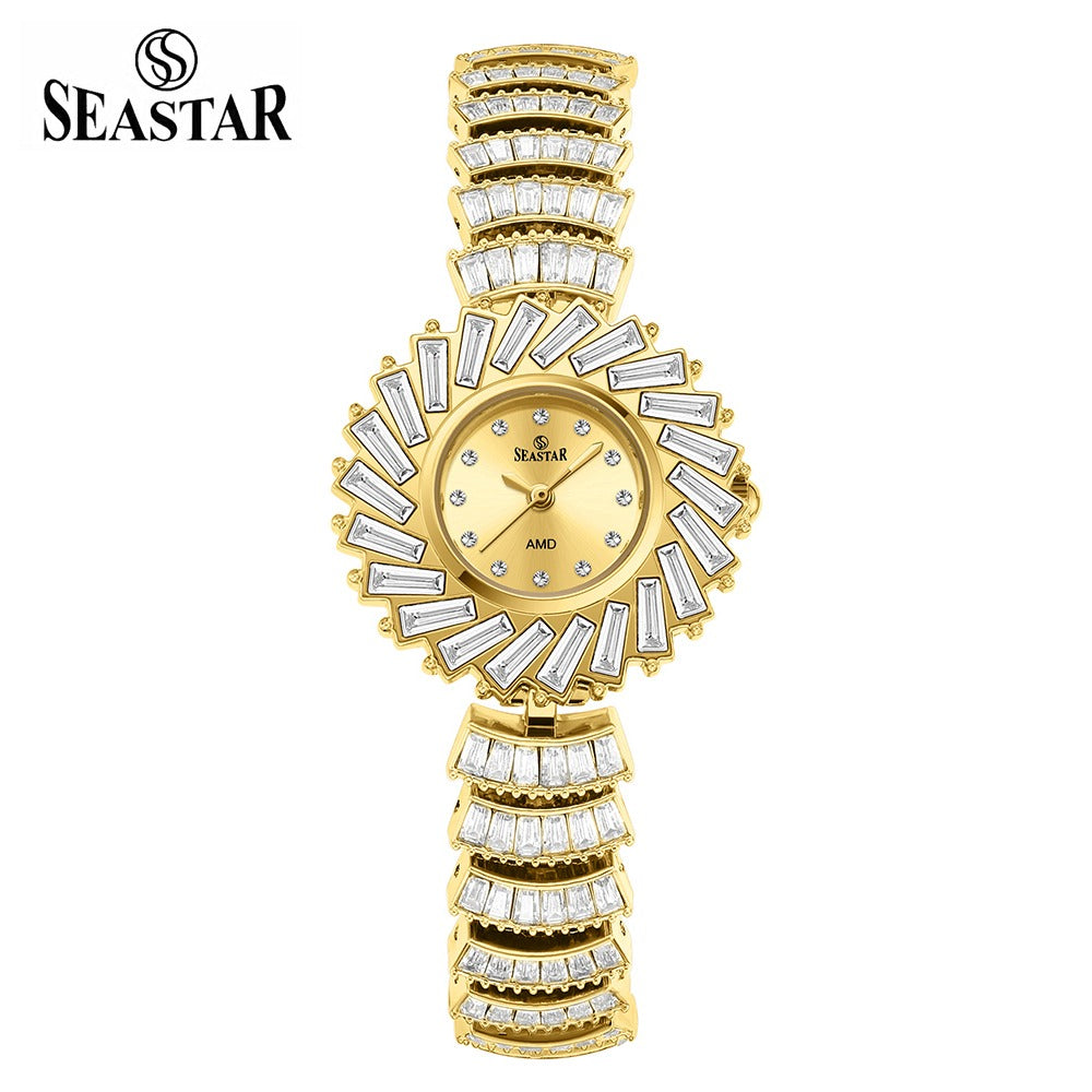 Seastar SS-2440L Women’s Luxury Crystal Flower Dial Watch