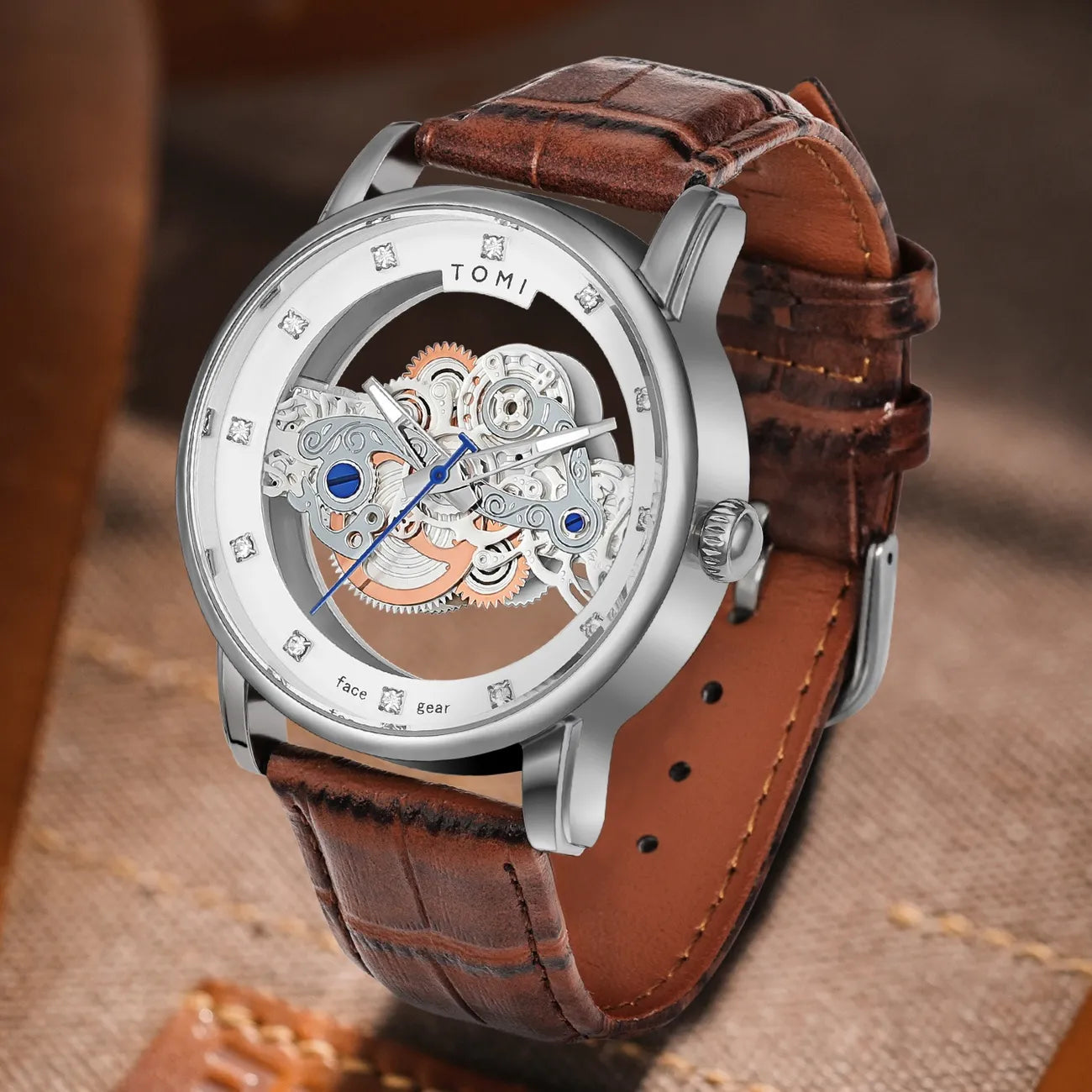 TOMI T-102 Face Gear Dual Strap Watch