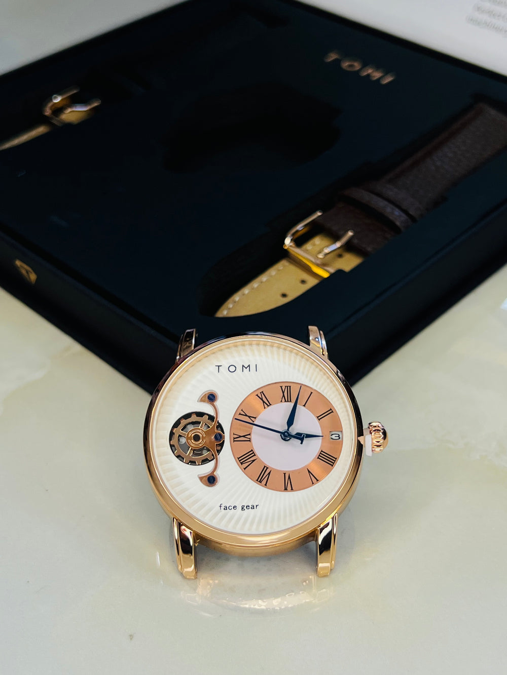 TOMI T-104 Face Gear Dual Strap Watch