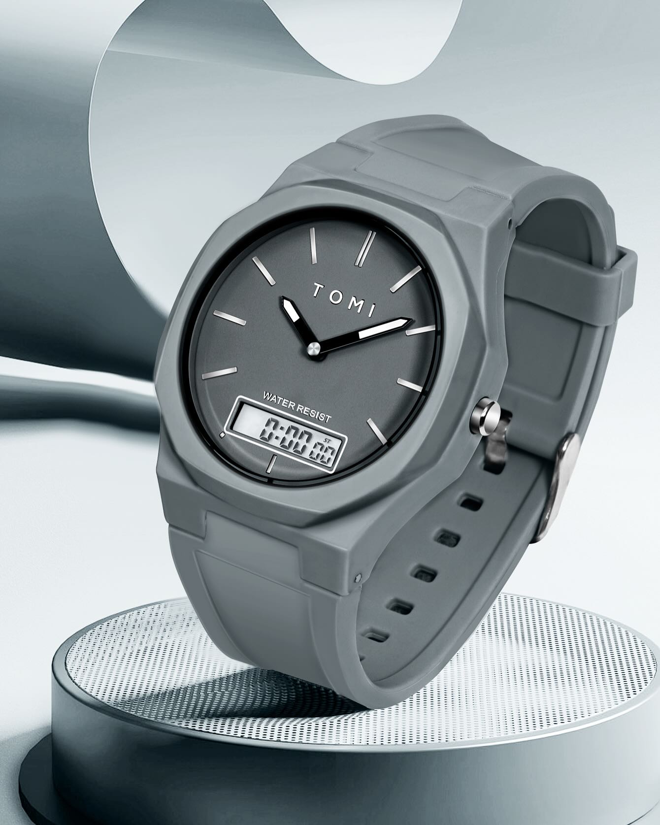 TOMI T-238 Dual Time Sports Watch