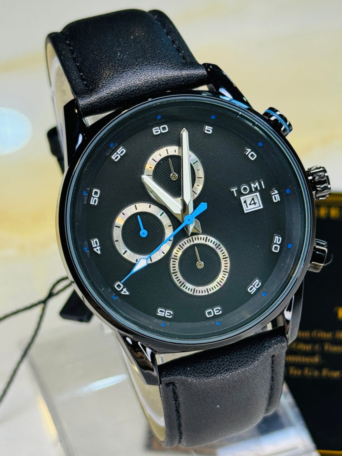 TOMI T-601 S6 Series Luxury Business Chronograph Watch Tie Pin Cufflinks