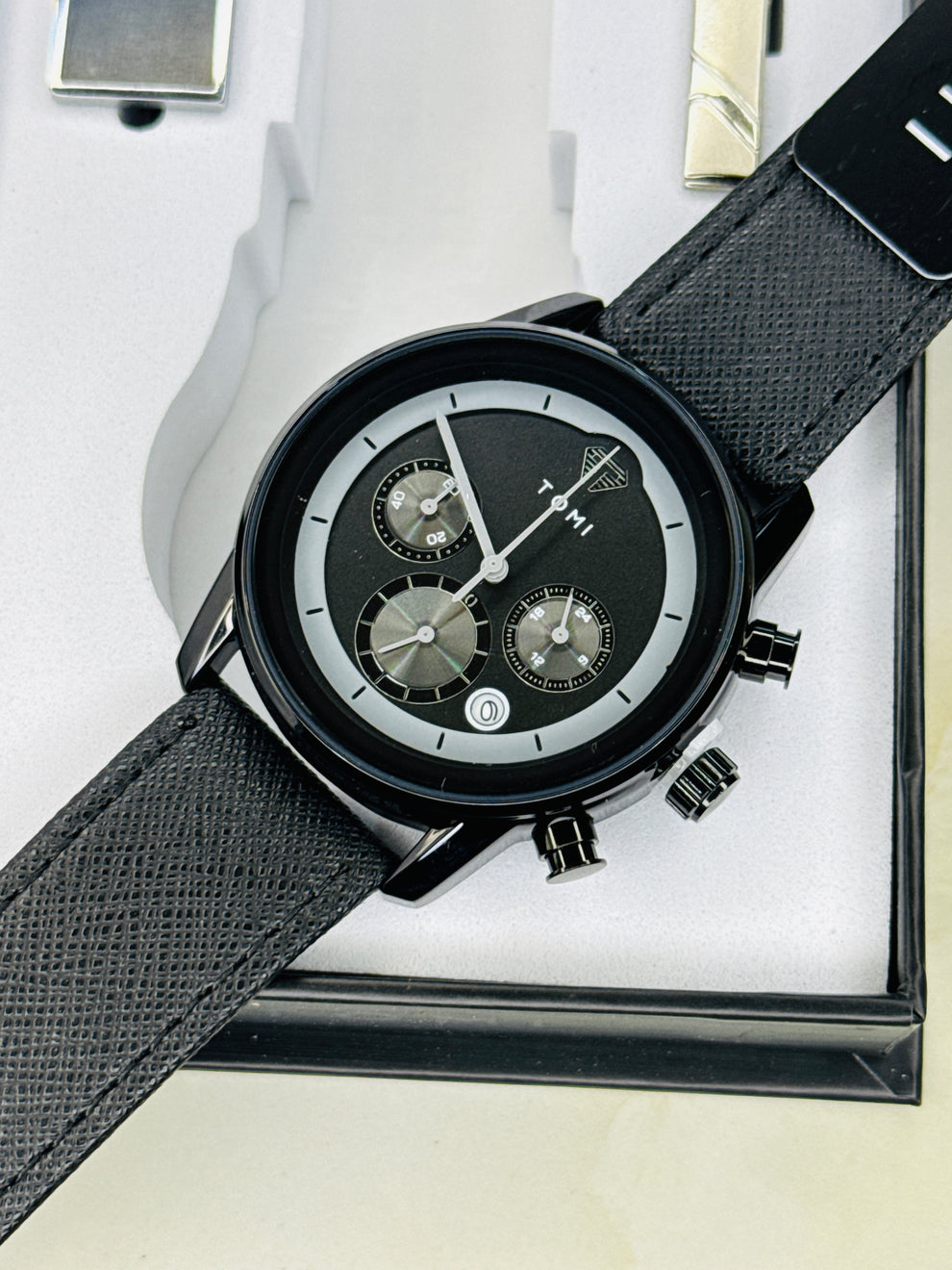 TOMI T-603 S6 Series Luxury Business Watch Cufflinks Tie Pin