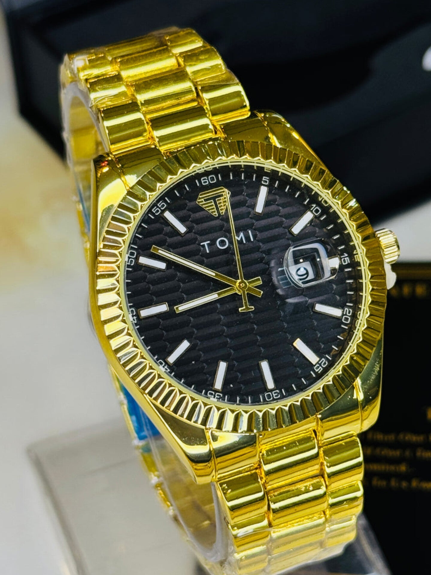 TOMI T-304 New Men's Luxury Business Stainless Steel Watch Gift Box Set